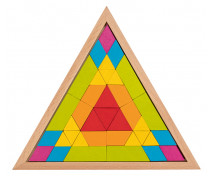 [Drevená mozaika - Trojuholník, 37 ks]