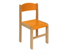 [Stolička drevená BUK 26 cm - oranžová]