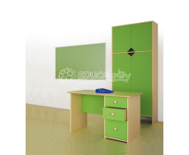 [Písací stolík so zásuvkami–zelený]