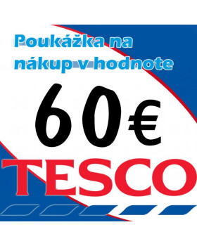 TESCO poukážka 60 eur