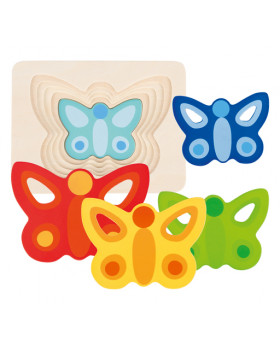 Vrstvové puzzle - Motýle