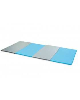 Skladaný cvičebný matrac - modrá / šedá