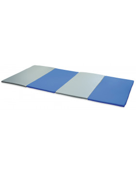 Skladaný cvičebný matrac - šedá / modrá