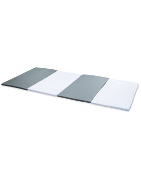 Skladaný cvičebný matrac - šedá / biela