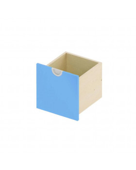 Séria Cubo - Úzka zásuvka vysoká, 1 ks - modrá