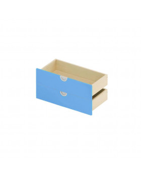 Séria Cubo - Široká zásuvka malá, 2 ks - modrá