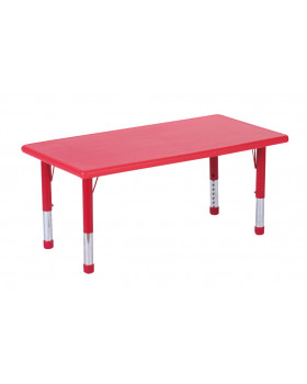 Plastová stolová doska - obdĺžnik - červená