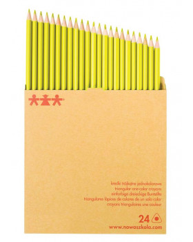 Trojhranné ceruzky, 24 ks - žlté