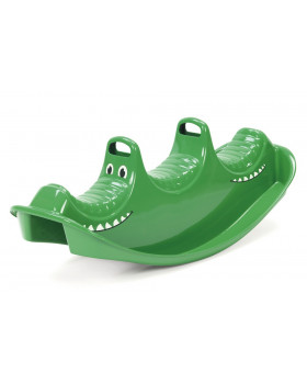 Hojdačka pre troch - zelený krokodíl