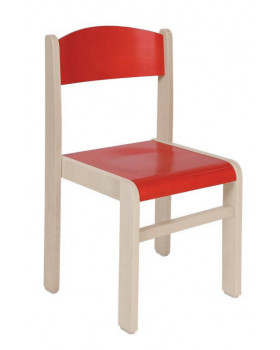 Stolička drevená JAVOR 26 cm - červená