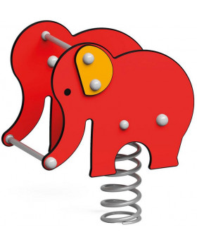 Hojdačky na pružine z HDPE s lavičkou - slon