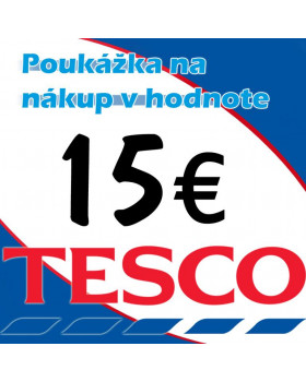 TESCO poukážka 15 eur