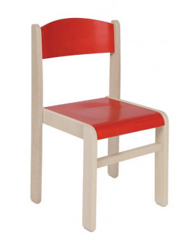 Stolička drevená JAVOR 38 cm - červená