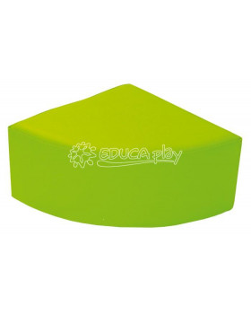 Štvrťkruhová taburetka - zelená