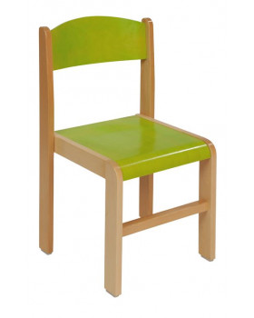 Stolička drevená BUK 26 cm - zelená