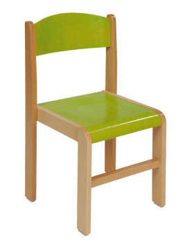 Stolička drevená BUK 31 cm - zelená