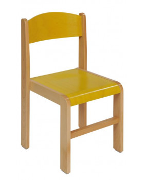 Stolička drevená BUK 35 cm - žltá