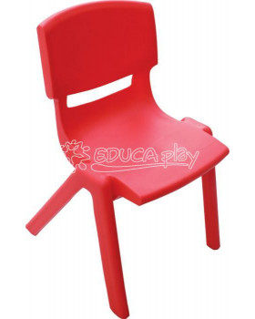 Plastové stoličky - s výškou 30 cm - červená