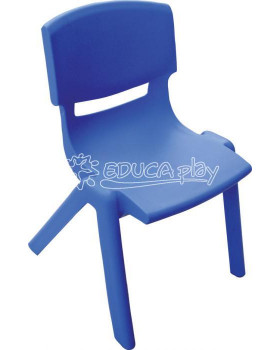 Stolička plastová 35 cm - modrá