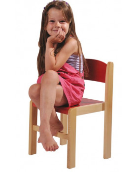 Drevená stolička BUK 38 cm - červená