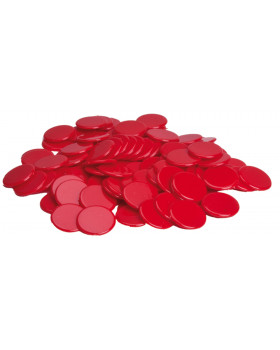 Plastové žetóny - červené