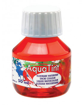 Vodová farba AquaTint/Tuš - červená - 50 ml