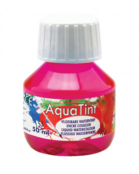 Vodová farba AquaTint/Tuš - sýto ružová - 50 ml