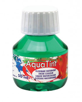 Vodová farba AquaTint/Tuš - tmavozelená - 50 ml