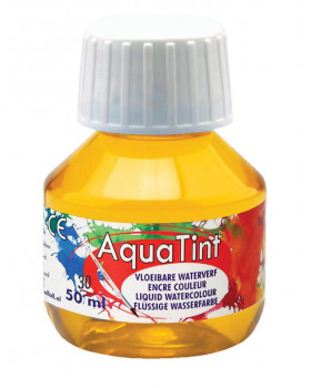 Vodová farba AquaTint/Tuš - žltá - 50 ml