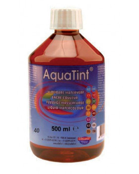 Vodová farba AquaTint/ Tuš - hnedá - 500 ml