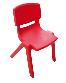Plastové stoličky - s výškou 38 cm - červená