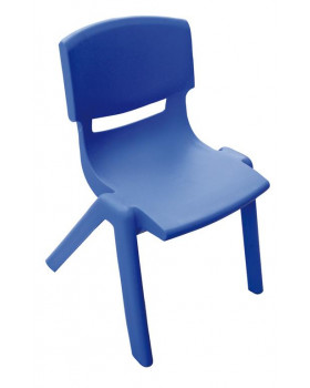 Plastové stoličky - s výškou 38 cm - modrá