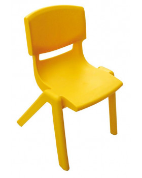 Plastové stoličky - s výškou 38 cm - žltá