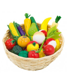 Ovocie a zelenina v košíku
