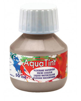 Vodová farba AquaTint/Tuš - strieborná